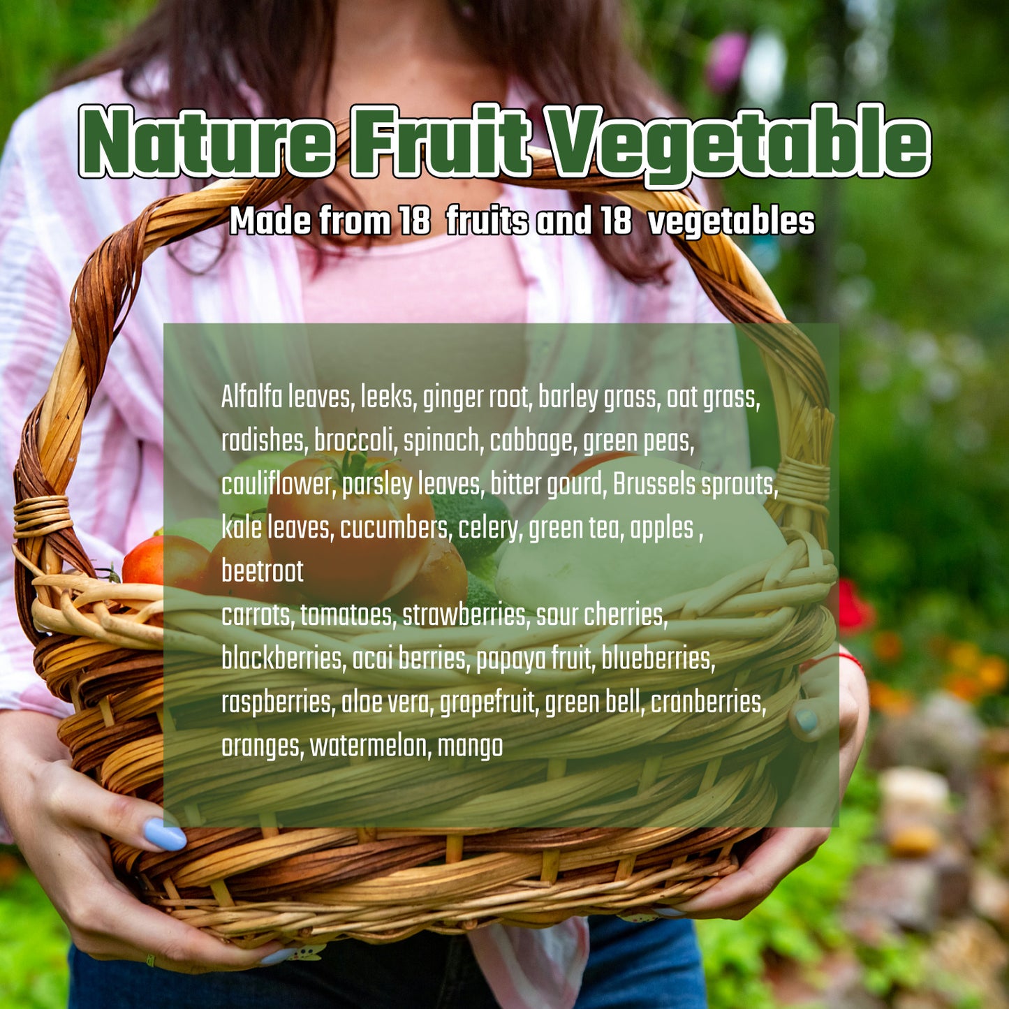 Aegabe Super Green Nutritions, Made from 36 Superfood Ingredients,2 Months Supply Per Bottle, Improves constipation, Gut & Digestive Health, Provides Multivitamins & Minerals,120 capsule