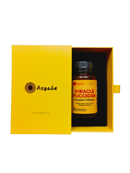 Aegabe Miracle Fucoidan（helps to maintain the level of white blood cells, the weak body is significantly improved,the recovery from physical illness is accelerated, the fatigue is reduced, the appetite is significantly increased）